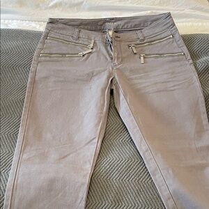 Michael Kors Taupe Zippered Trousers